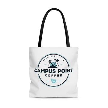 tote bag, branded tote bag, white tote bag, campus point coffee