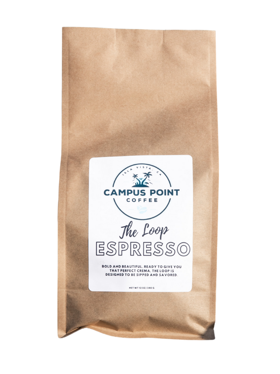 The Loop Espresso, The Loop Espresso Blend, Espresso, The Loop, ground espresso, whole bean espresso, espresso blend, campus point coffee
